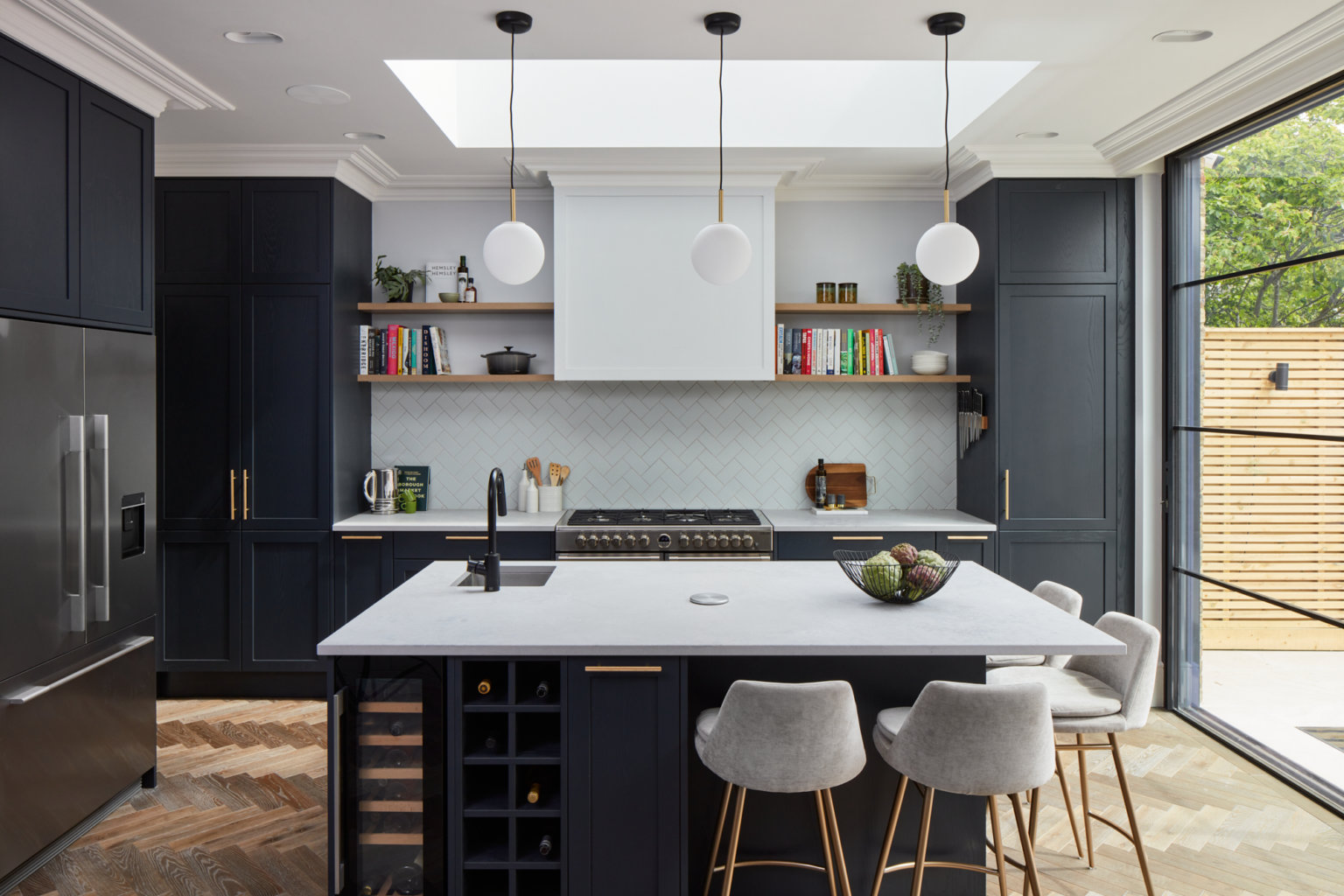 Dark Blue Shaker-Style Kitchen by Muchmore Design & Pad - The Kitchen Think